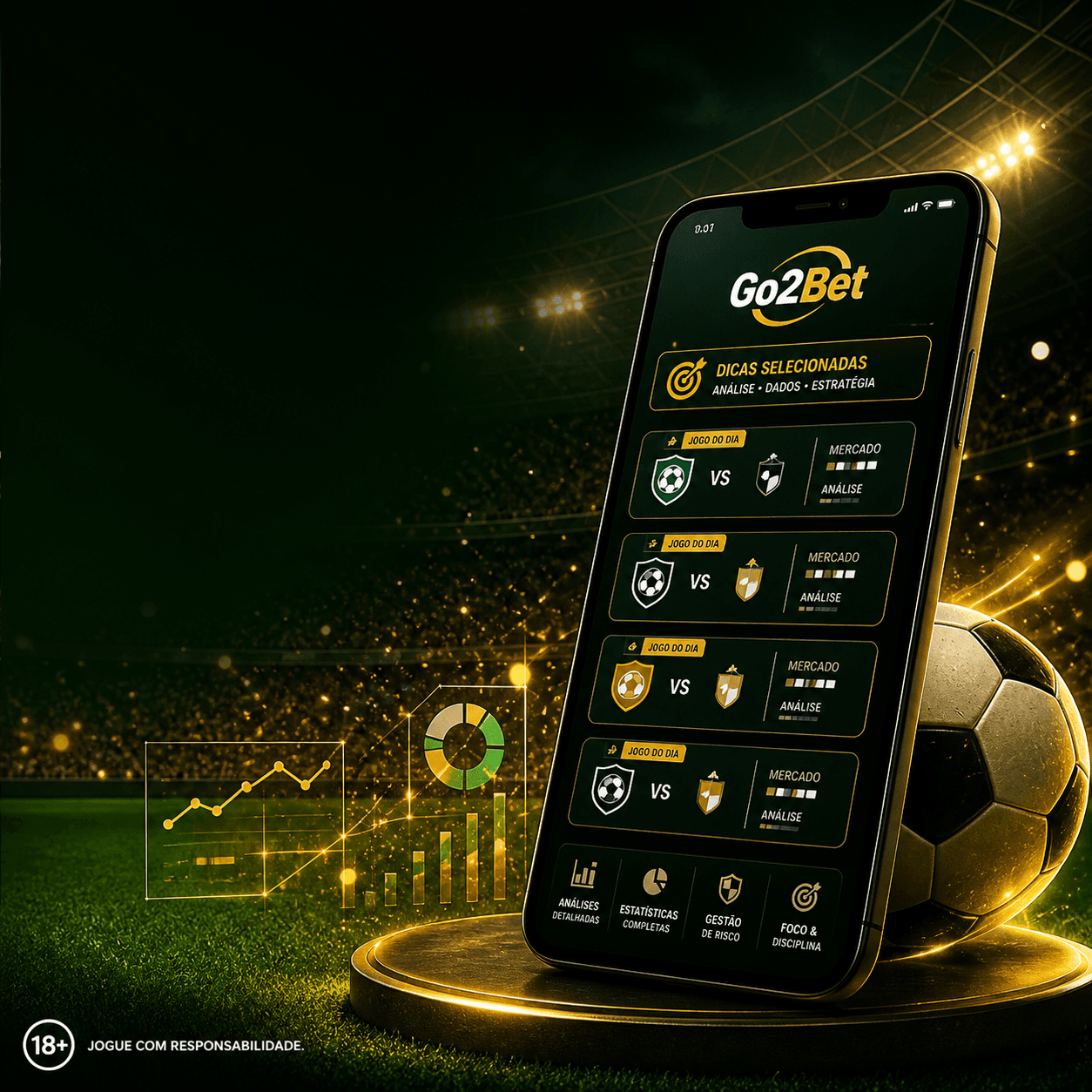 Exemplo visual de dicas Go2Bet no celular